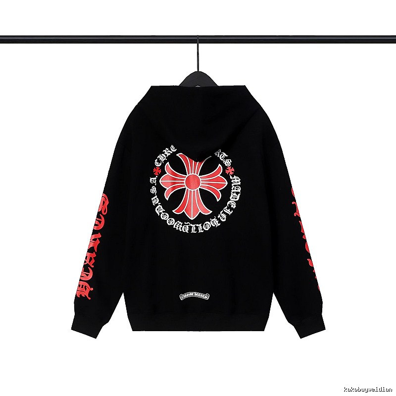 Chrome Hearts 2089-62 Black Cross Graphic Hoodie Soft Neutral