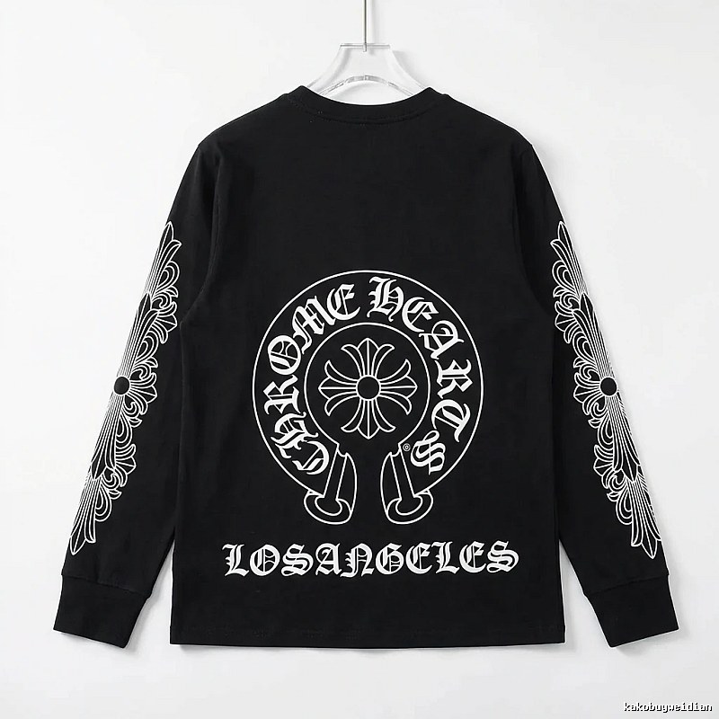Chrome Hearts Cross Flower Dark Style Black Long Sleeve