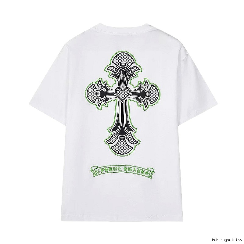 Chrome Hearts Cross Print Street Style White T-Shirt