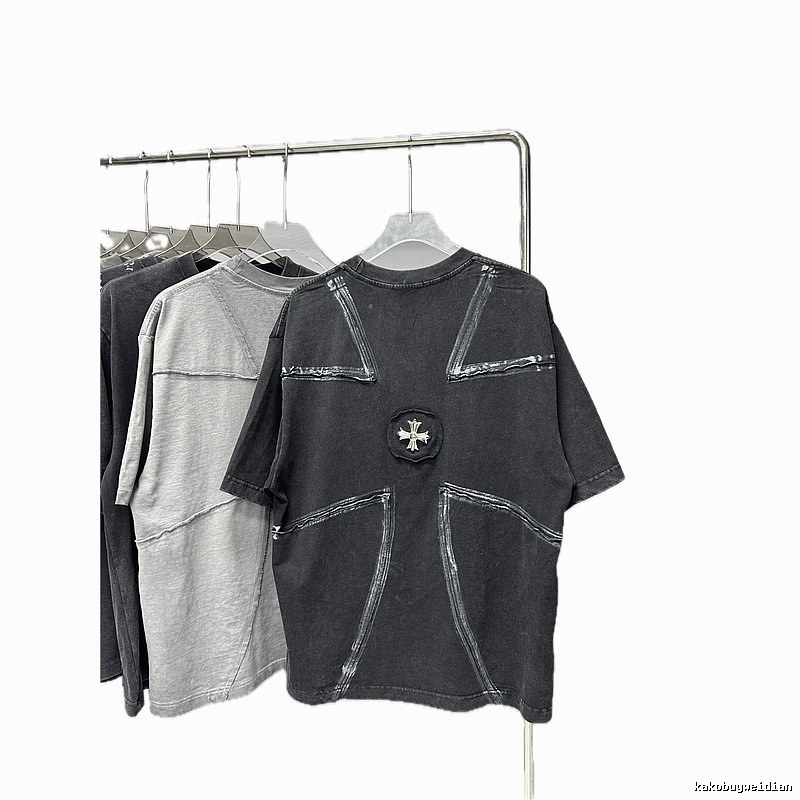 Chrome Hearts Cross Vintage Distressed Black Short-sleeve T-shirt