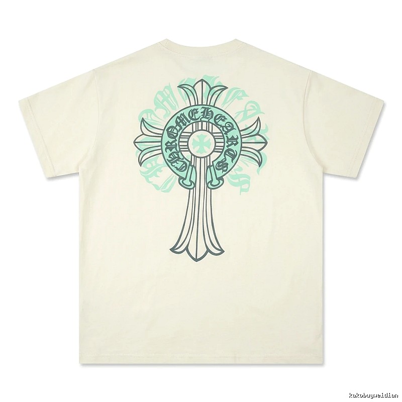 Chrome Hearts retro-style beige T-shirt