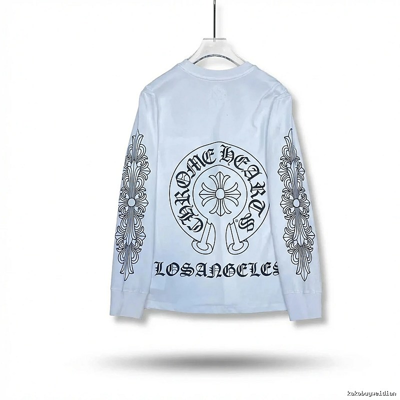 Chrome Hearts Retro Style White Long-Sleeve Shirt
