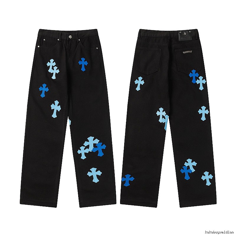 Chrome Hearts Statement Graphic jeans Light Denim Jeans for Outdoor Plans