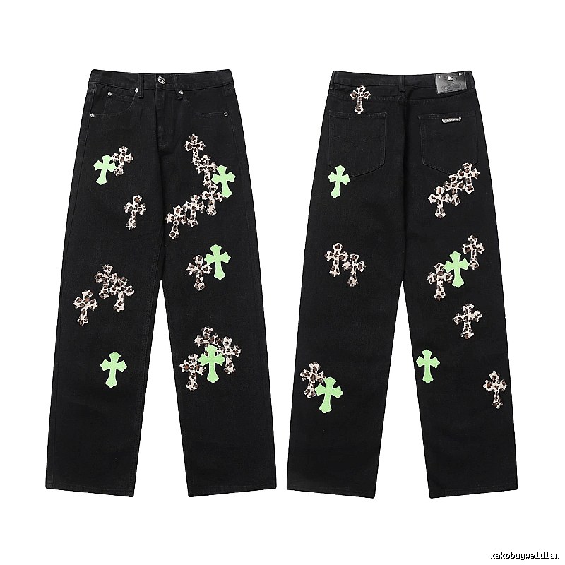 Chrome Hearts Summer Graphic jeans Light Denim Jeans with Bold Graphic