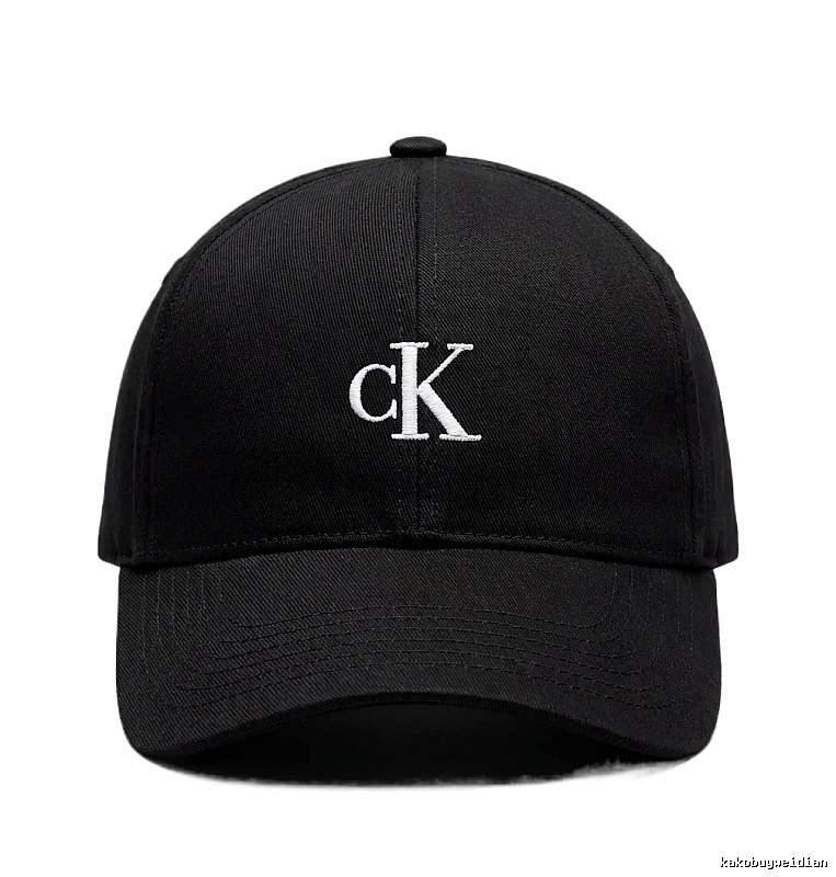 CK minimalist style black baseball cap