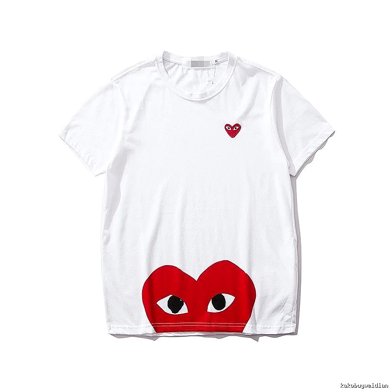 Comme des Garcons PLAY 2021-49 Red Style 2149 Heart Logo T-Shirt Resort Wear
