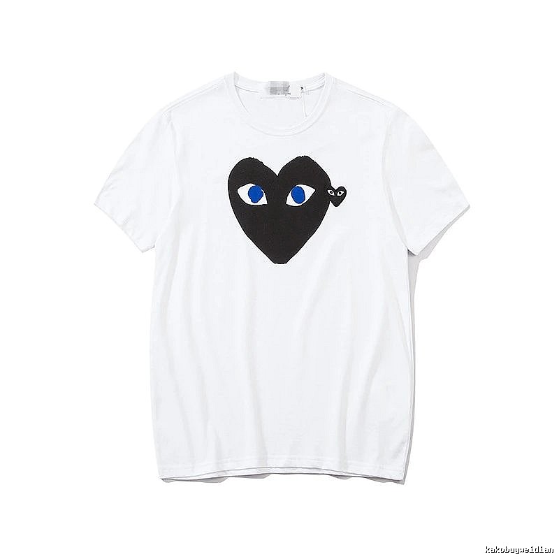 Comme des Garcons PLAY 2023-03 Black Style 2303 Heart Logo T-Shirt Poolside Style