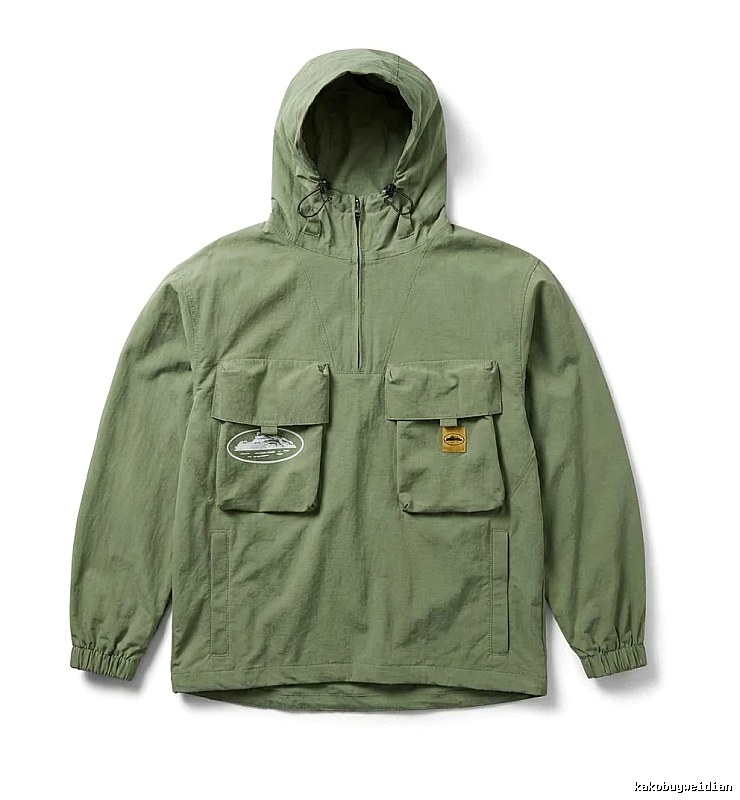 Corteiz military - style olive - green workwear jacket