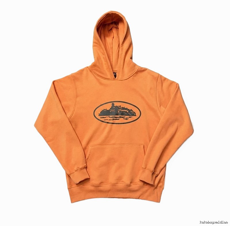 Corteiz orange minimalist style sweatshirt