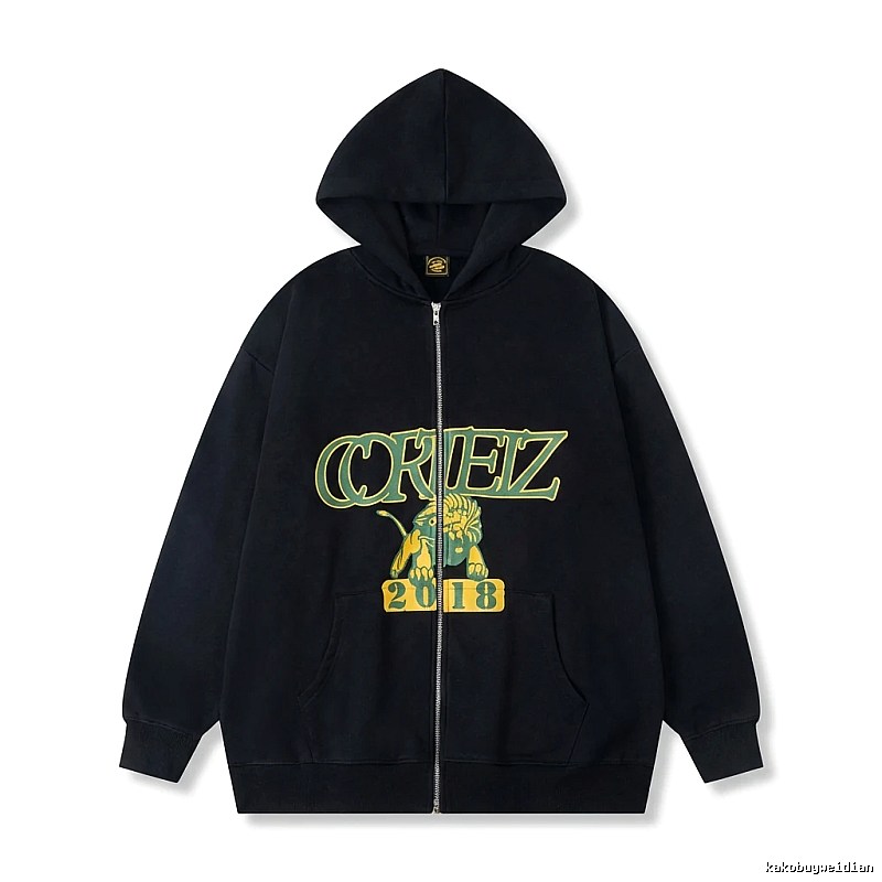 Corteiz Printed Trendy and Cool Black Sweatshirt