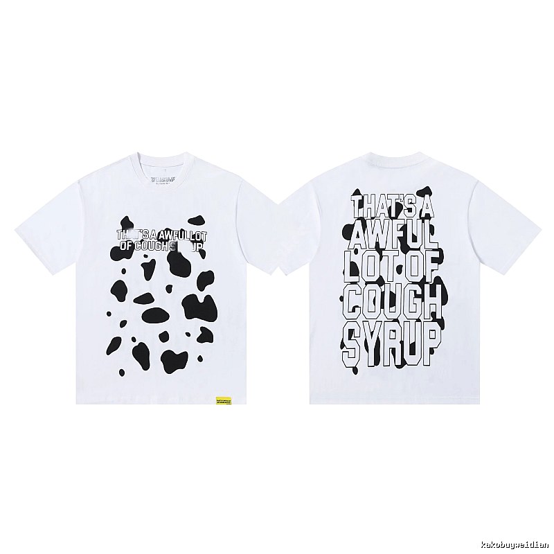 COUGH SYRUP Print Street Style White T-Shirt