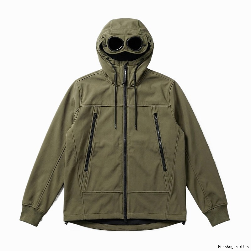C.P. Hooded Utility-style Jacket (Army Green)