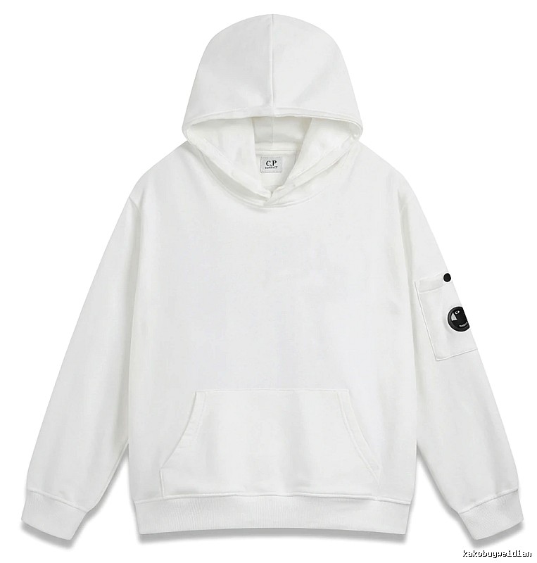 C.P. minimalist style white hoodie