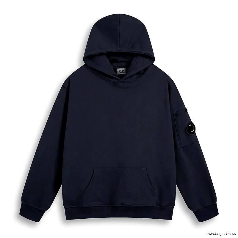 C.P. Navy Blue Minimalist Style Hoodie