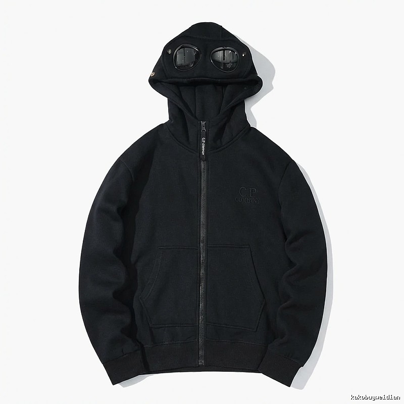 C.P. retro-style black hoodie