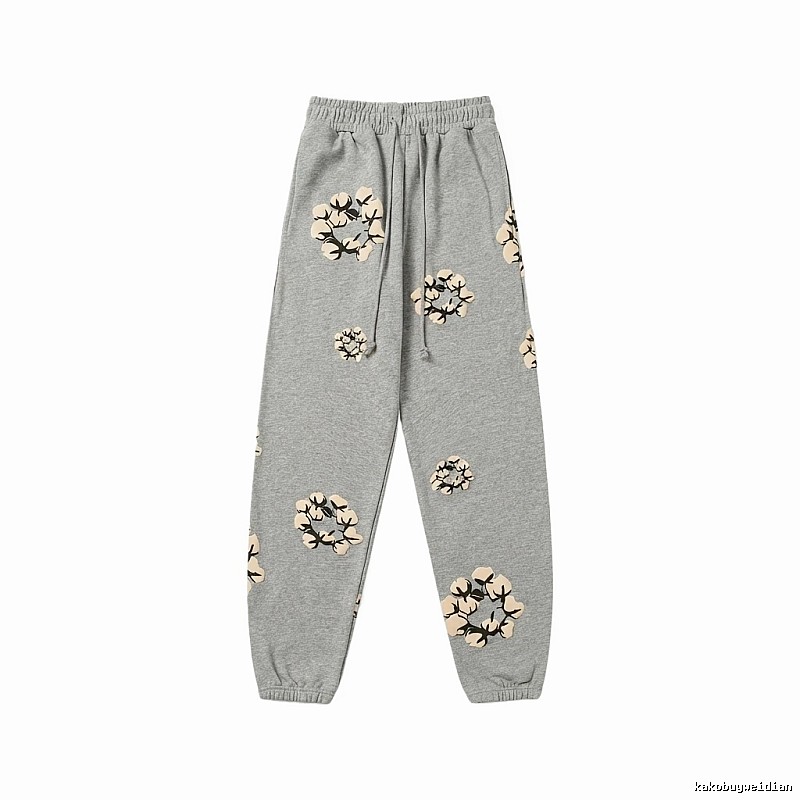 DENIM TEARS Floral Casual Grey Sweatpants