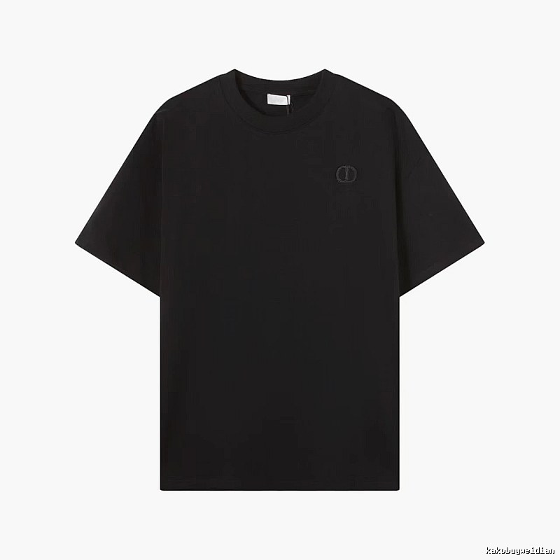 Dior Classic Collection Minimalist Style Black T-Shirt