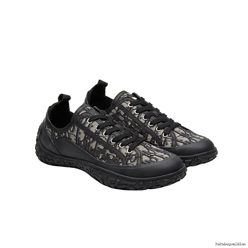 Dior monogram casual style black shoes