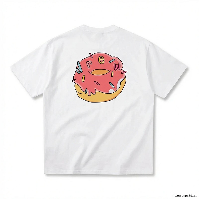 DREW Donut Cartoon White T-shirt