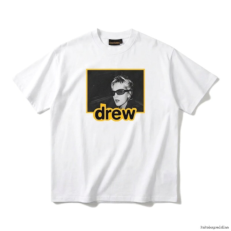 DREW Portrait Print White T-shirt