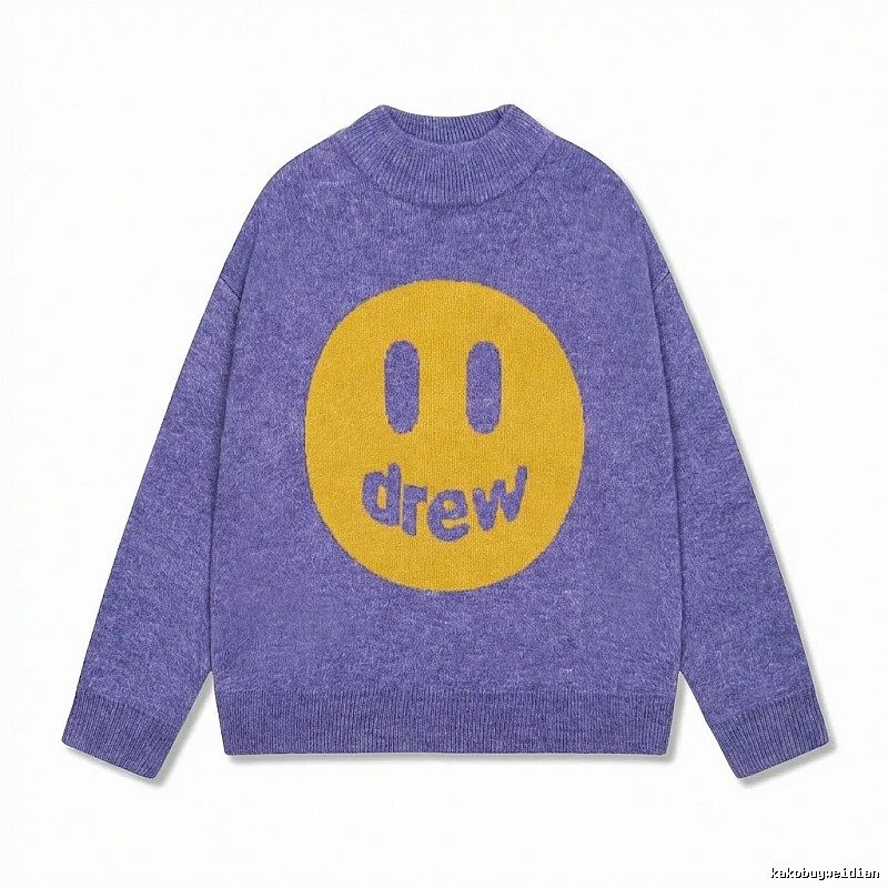 DREW Smiley Purple Sweater