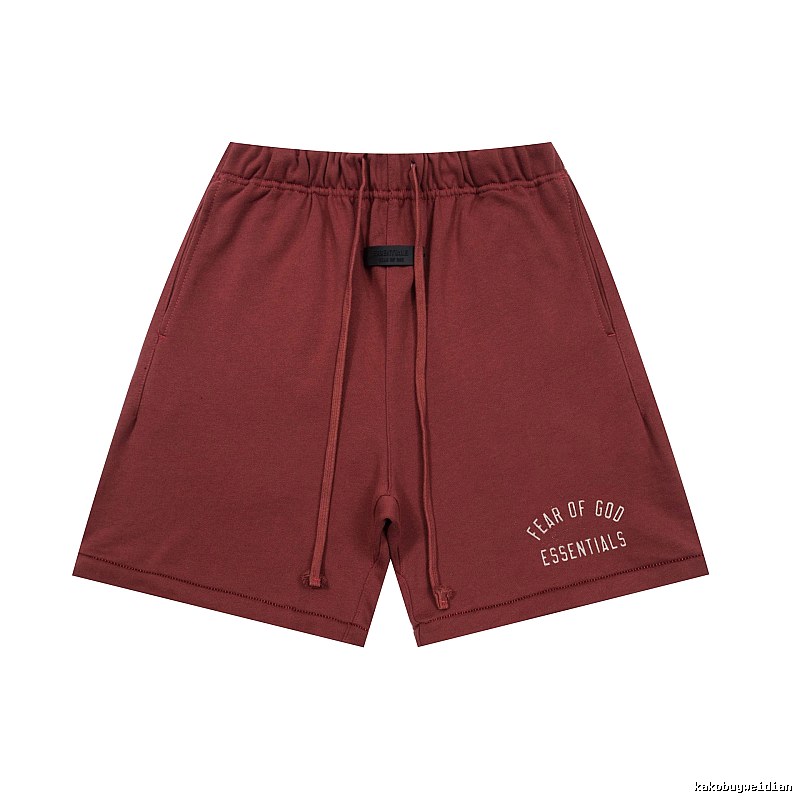 ESSENTIALS casual style burgundy shorts