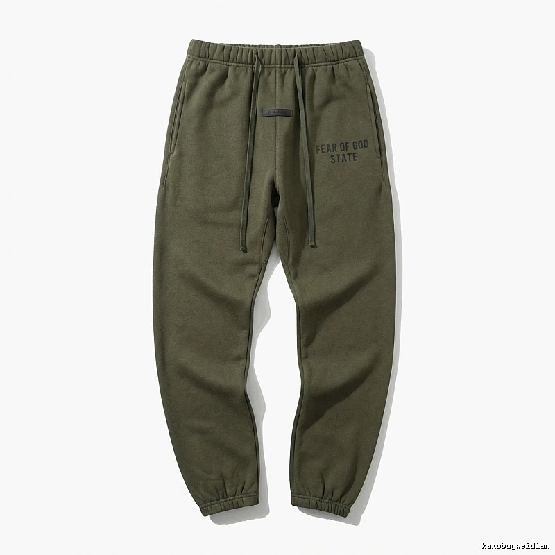 ESSENTIALS casual style olive green sweatpants