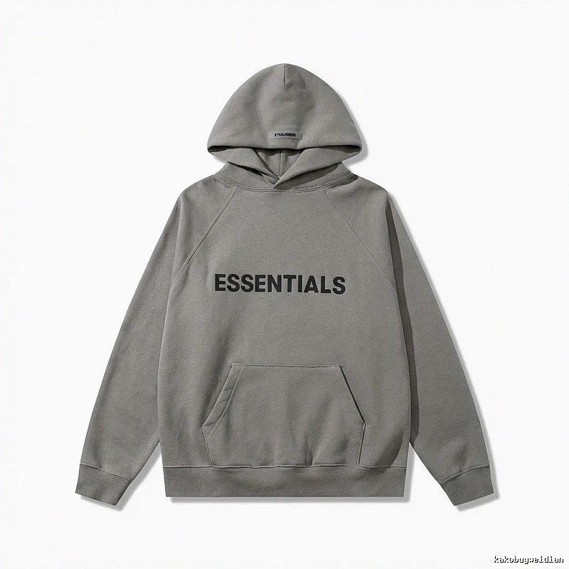 ESSENTIALS minimalist gray hoodie