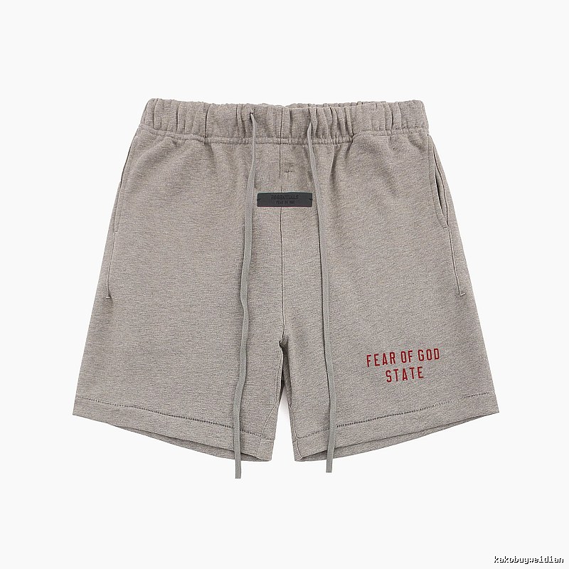 ESSENTIALS minimalist light gray shorts