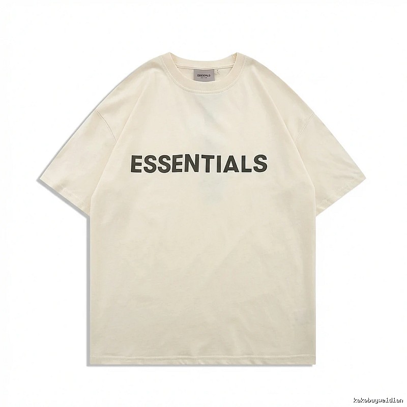 ESSENTIALS minimalist style beige T-shirt