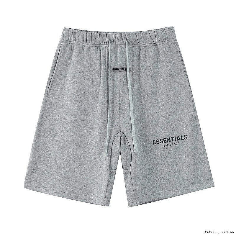ESSENTIALS Simple Grey Sports Shorts