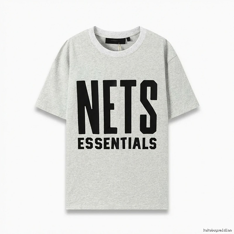 ESSENTIALS Trendy Brand Simple Style Grey T-shirt