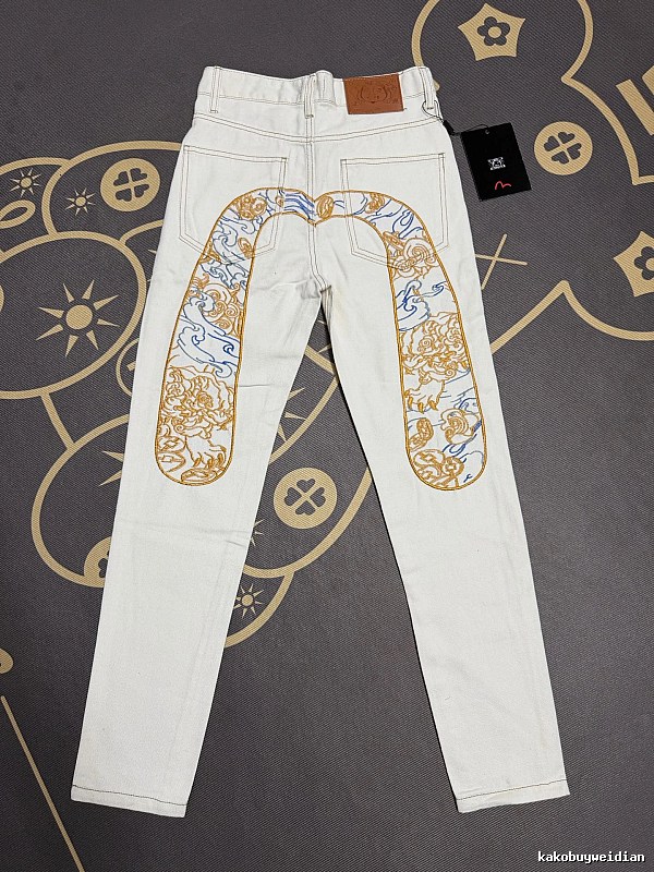 Evisu Ornate Graphic Jeans Style Edit in White