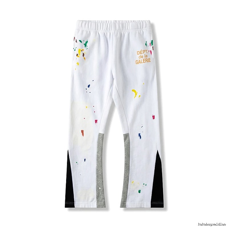 Gallery Dept Graffiti Style White Long Trousers