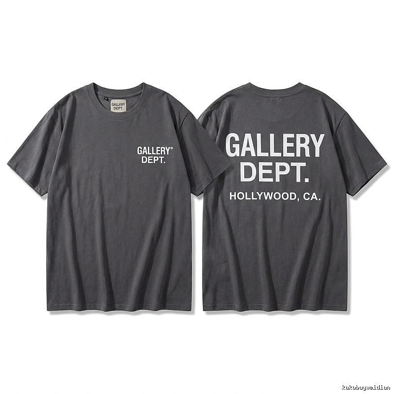 Gallery Dept Minimalist Style Dark Grey T-Shirt