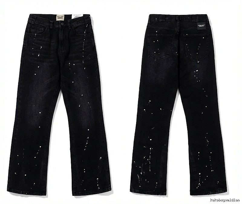 Gallery Dept Splatter-paint Style Black Jeans