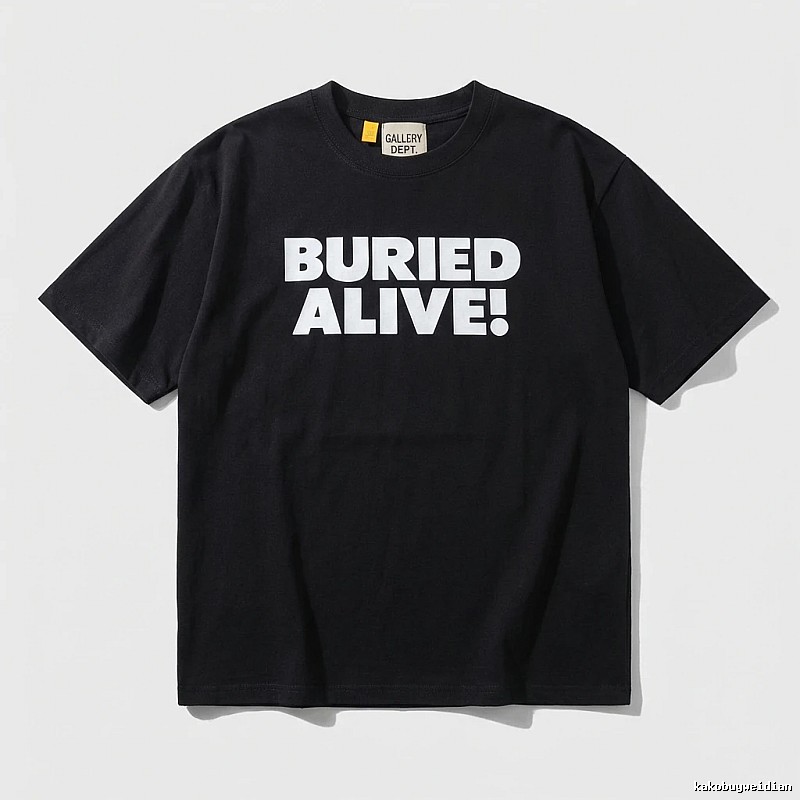 Gallery Dept Trendy and Cool Style Black T-shirt