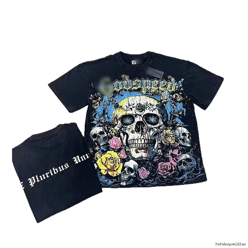 Godspeed Gothic Skull Rose Black T-Shirt