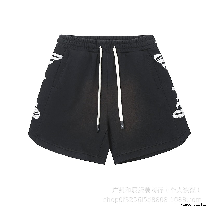 Godspeed skeleton print street style black shorts