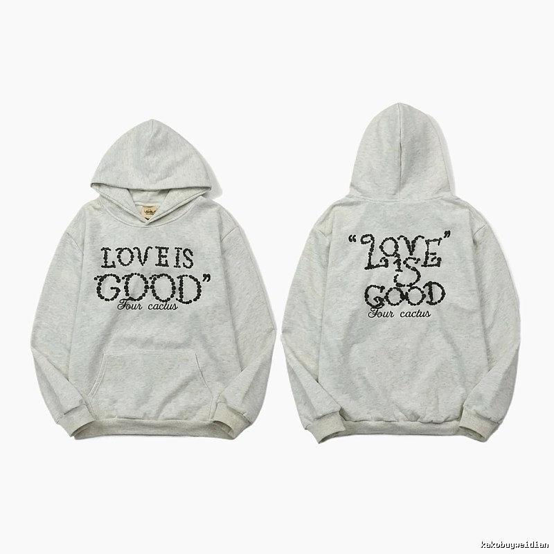 GOODBRAND LOVE Series Trendy and Cool White Hoodie