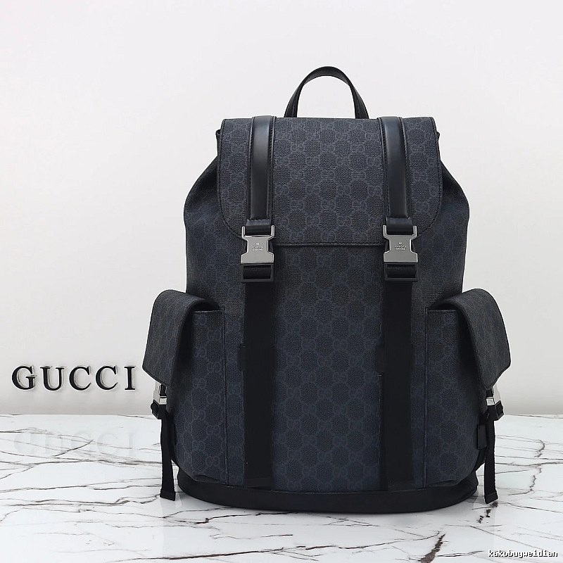 Gucci Black Gucci Monogram Backpack Backpack for Casual Outfits