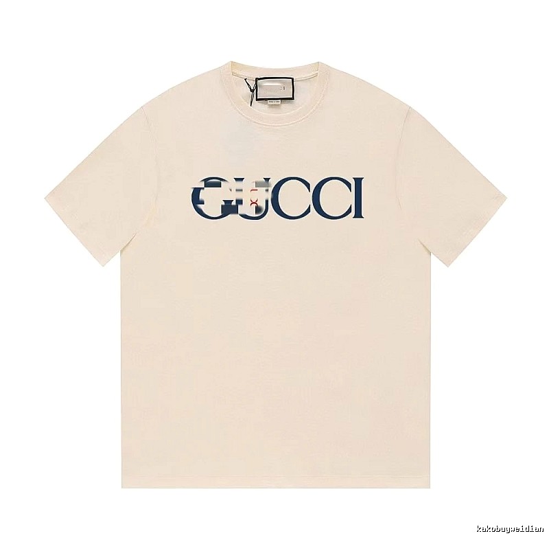 Gucci Classic Printed Casual Style Off-white Short Sleeve T-Shirt