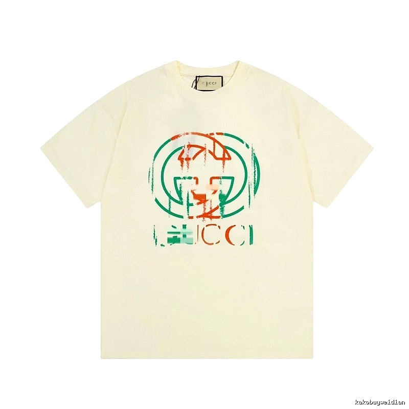 Gucci Double G Graffiti Vintage Style Off-white T-shirt