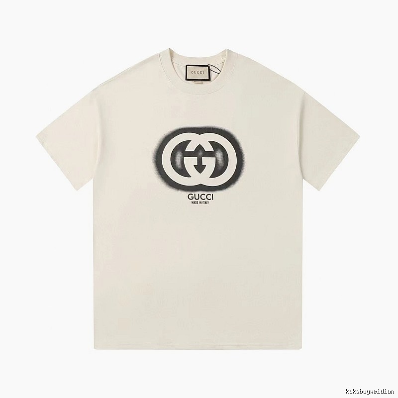 Gucci Double G Print Vintage Style Off-white T-shirt