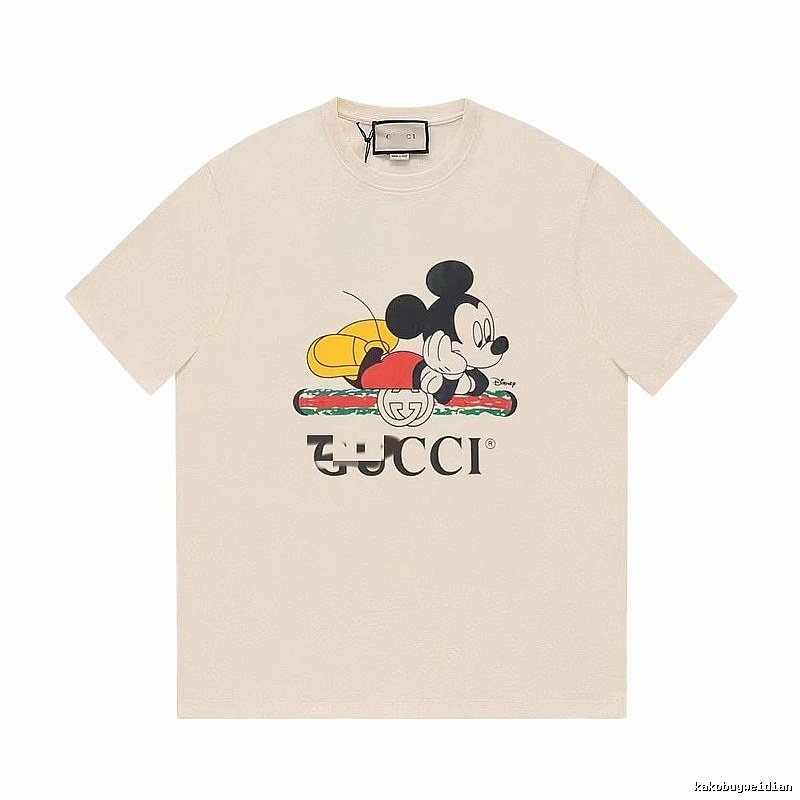 Gucci x Disney Mickey Mouse Co-branded Casual Off-white T-shirt
