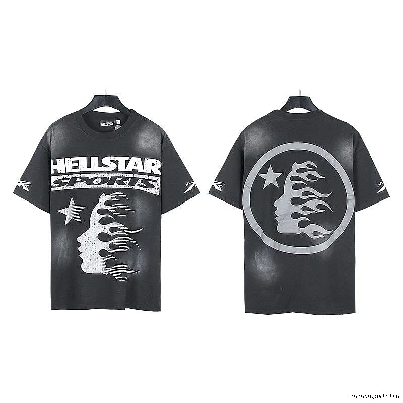 Hellstar Sporty Street Style Black Short Sleeve T-Shirt
