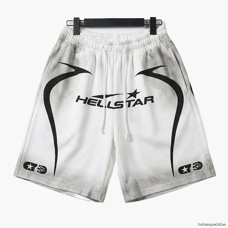 Hellstar Trendy Style White Shorts