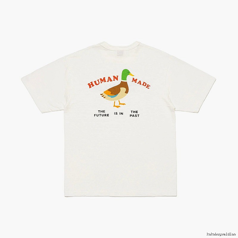 HUMAN MADE Green Duck Print Vintage Off-white T-shirt
