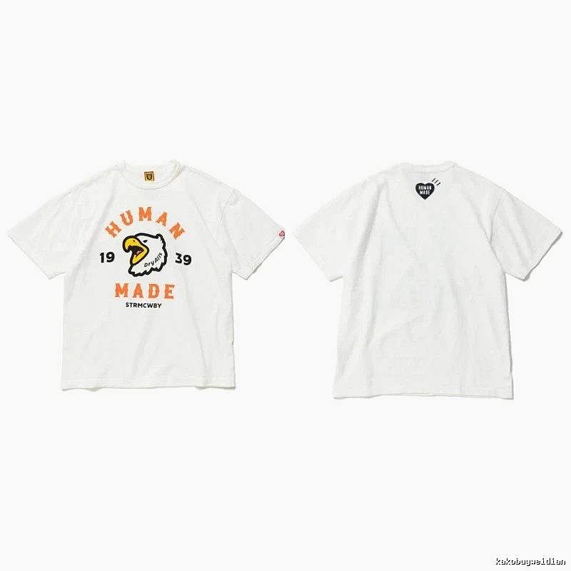 Human Made Urban Heart logo T-shirt Black Green Human with Casual Appeal
