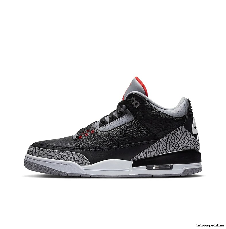 Jordan AJ3 Retro Black and Grey Athletic Shoes